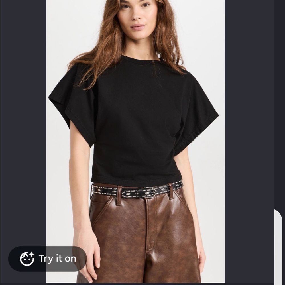 Agolde Black Short Sleeve Britt Tee